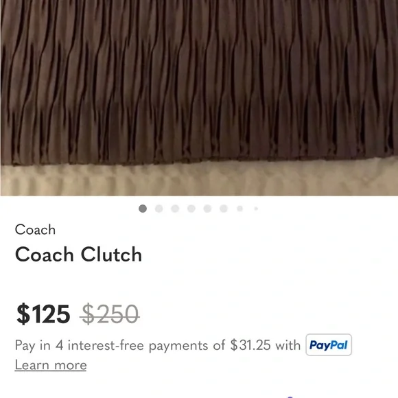 Coach Madison wristlet, limited edition in a  pleated satin design - Picture 13 of 14